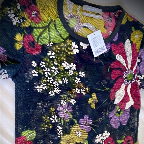 Urban Outfitters Mesh Material, Flower Embroidery - Picture 6 of 6